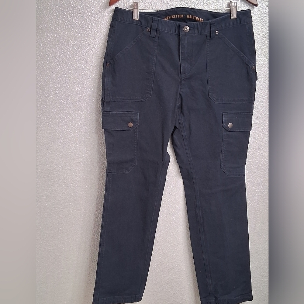 Duluth Trading Women's Curvesetter Waistband  Blue Jeans